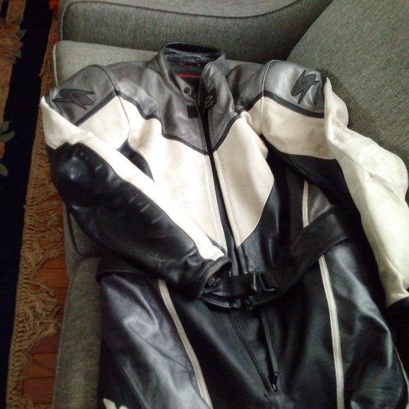 Leather Motorcycle suit - 2*piece EU SZ 54 - Picture 2 of 7
